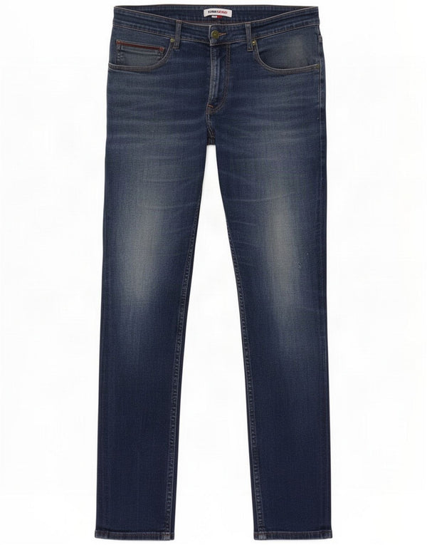 Tommy Hilfiger Mens Scanton Slim Jeans W38 L32 Algodón azul