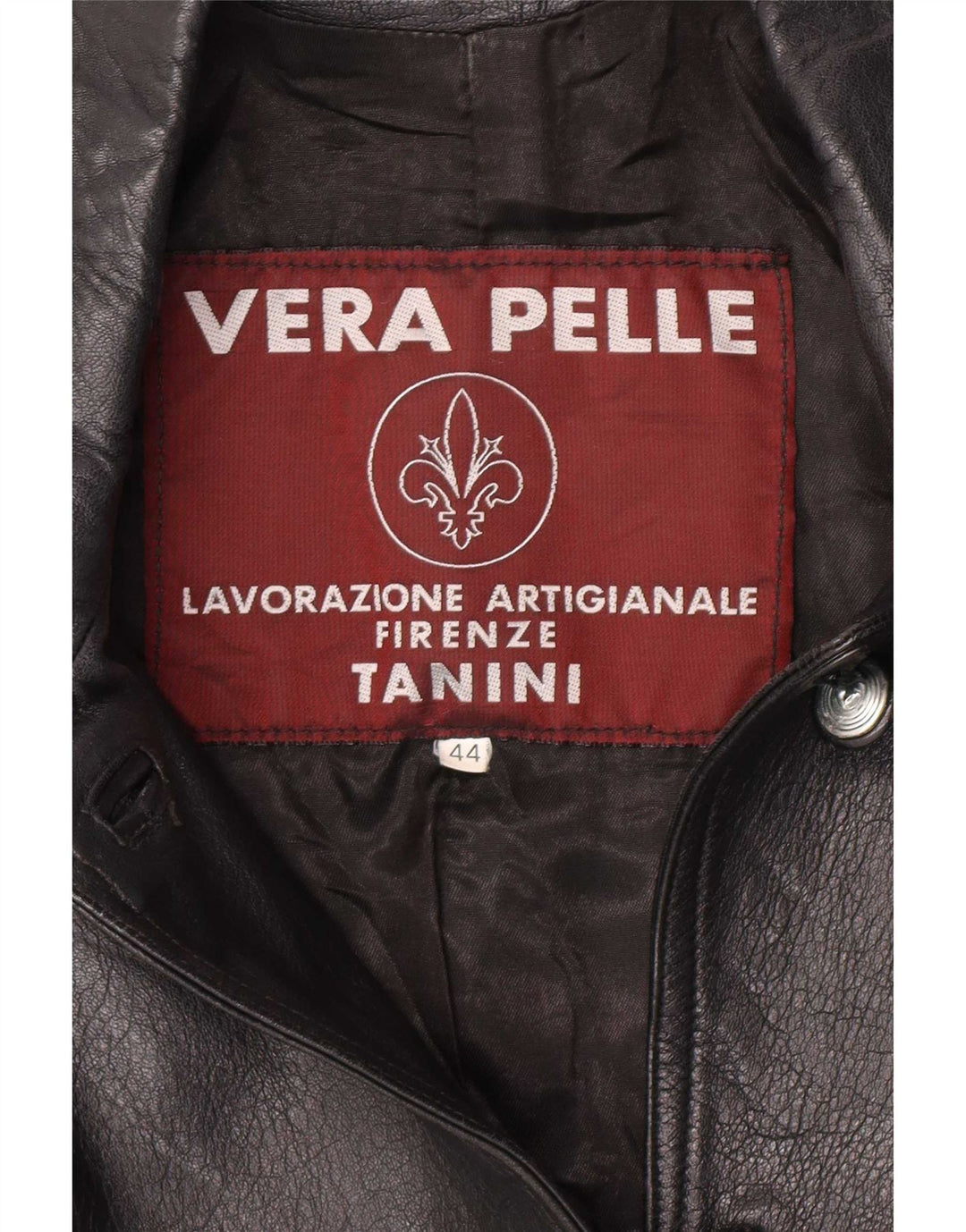 Lavorazione Artigianale Womens Leather Jacket IT 44 Medium Black Leather
