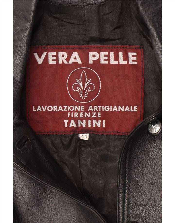 Lavorazione Artigianale Womens Leather Jacket IT 44 Medium Black Leather