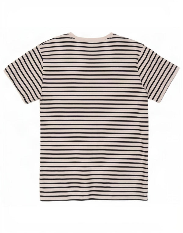 Jack & Jones T-Shirt Homme Haut Large Blanc Rayé Coton
