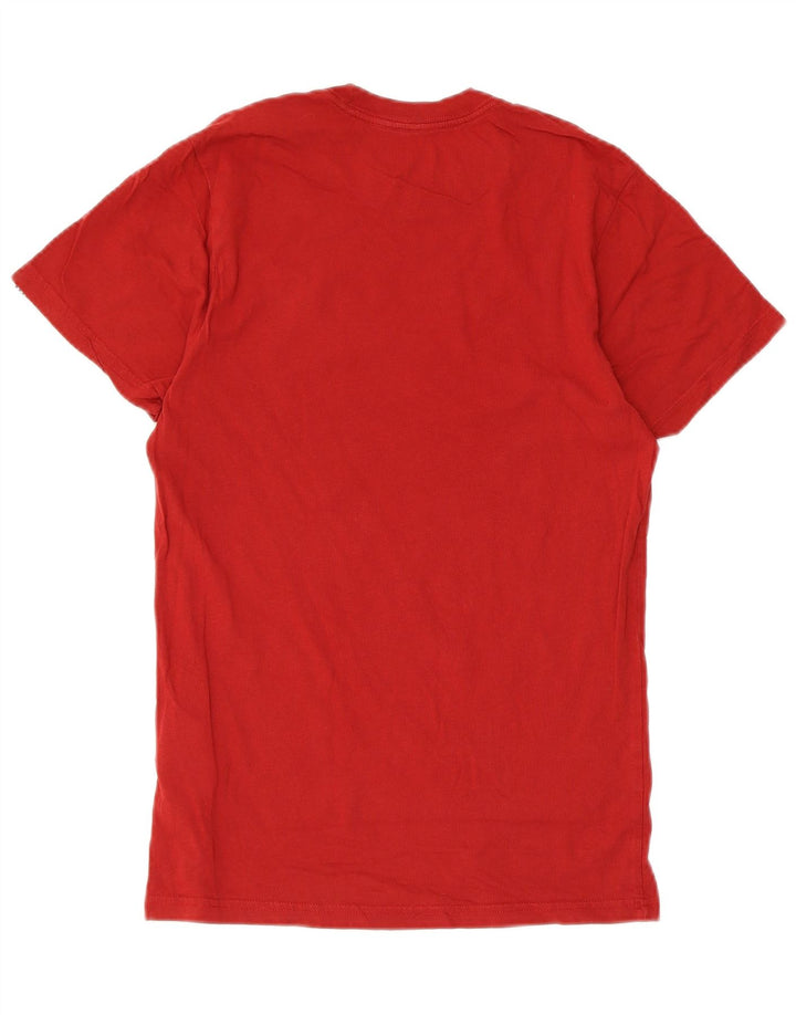 Vans Mens Custom Fit Graphic T-Shirt Top Small Red Cotton
