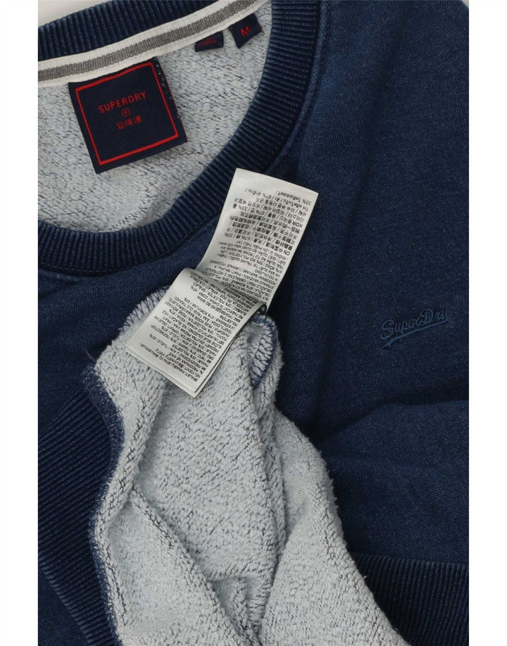 Superdry Mens Sweatshirt Jumper Medium Navy Blue Cotton