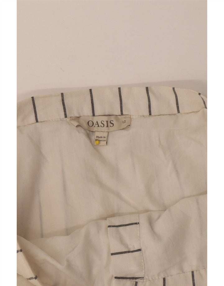 Oasis Womens A-Line Skirt UK 12 Medium W28 White Striped
