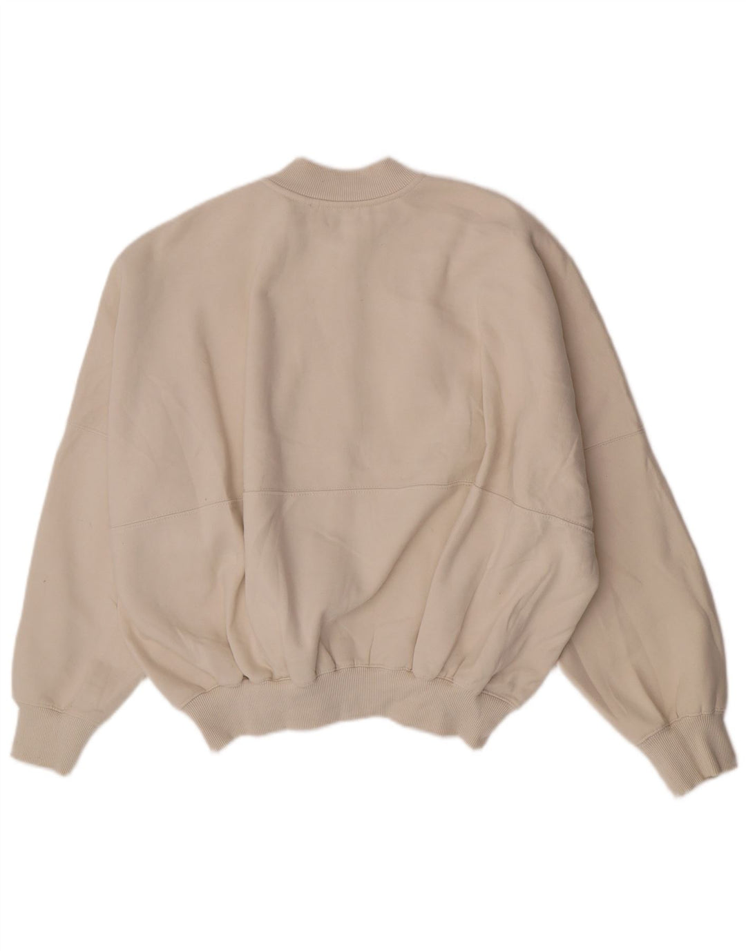 Zara Womens Oversized Tracksuit Top Jacket UK 16 Large Beige