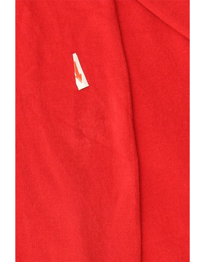 Marks & Spencer Womens Longline Open Cardigan Sweater UK 16 Large Red