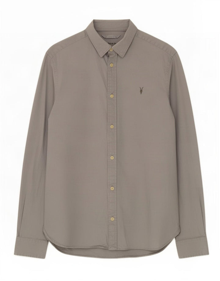 All Saints Chemise Homme Petit Gris Coton