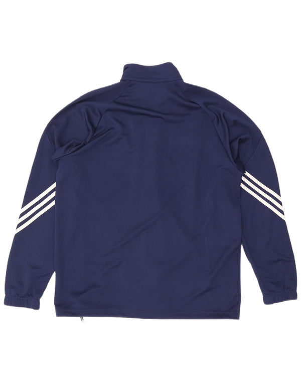Adidas Mens Climalite tréningruha felső kabát XL sötétkék poliészter