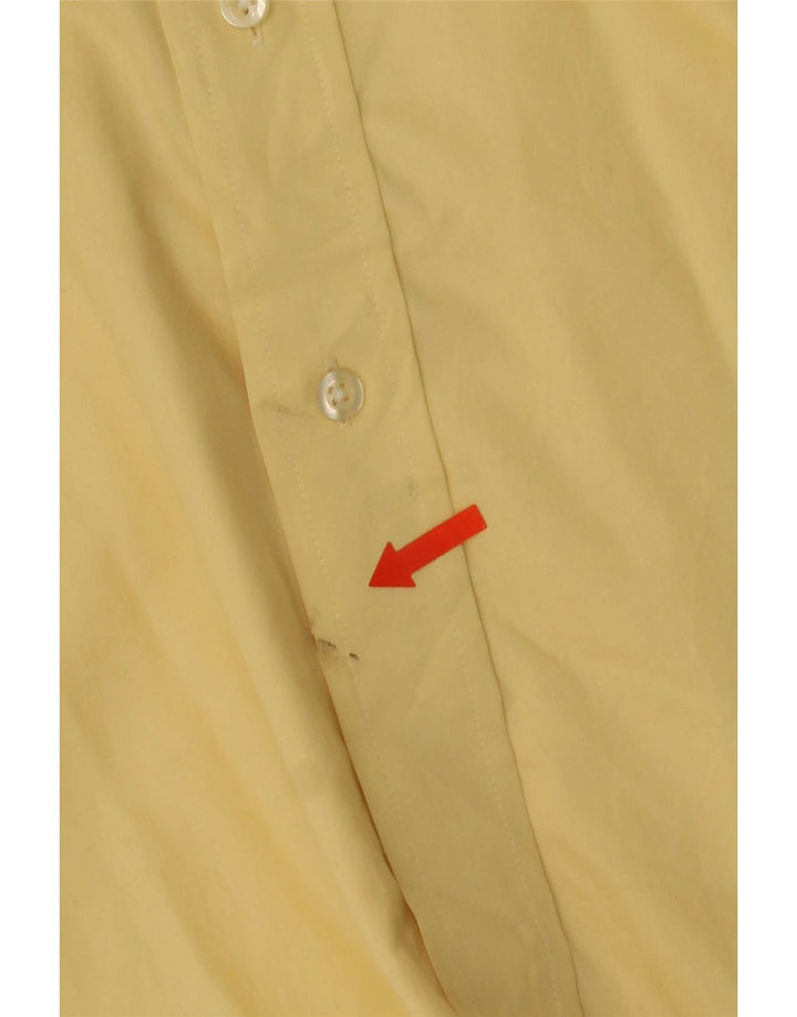 Chaps Ralph Lauren Mens Shirt XL Yellow Cotton