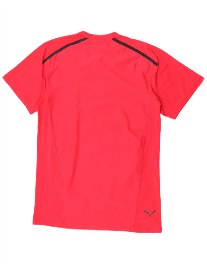 NIKE Herre Dri Fit T-Shirt Top Lille Pink Polyester