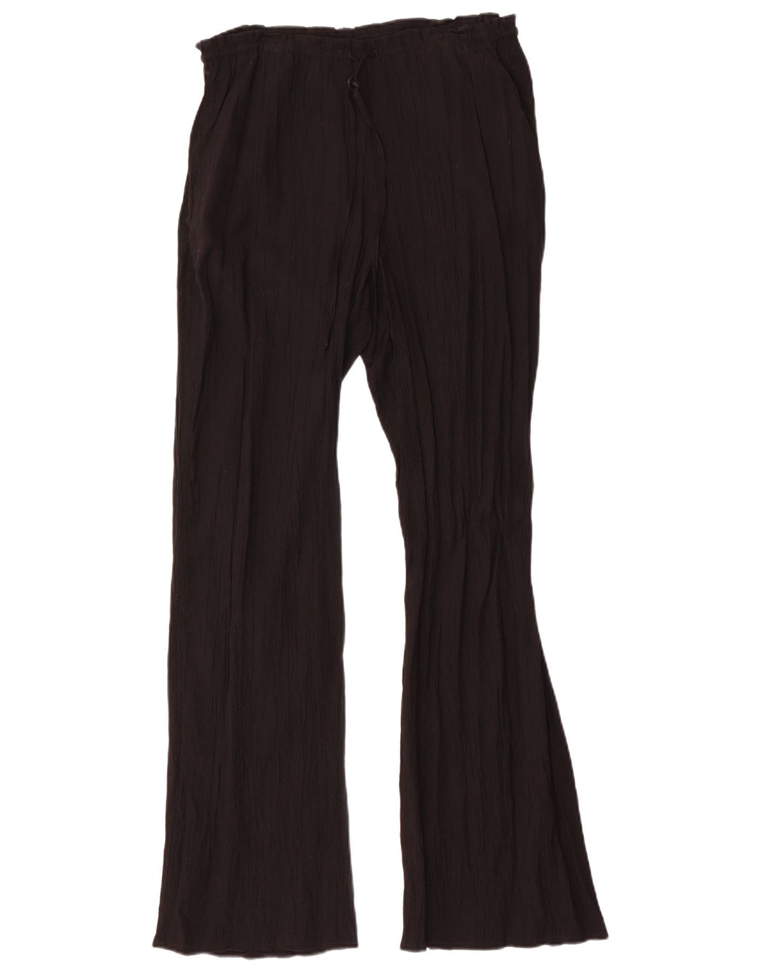 Zara Womens Flare Casual Trousers Medium W32 L32 Black Viscose
