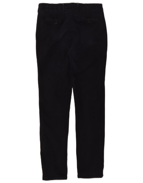Marks & Spencer Mens Slim Fit Chino Trousers W32 L30 Navy Blue Cotton