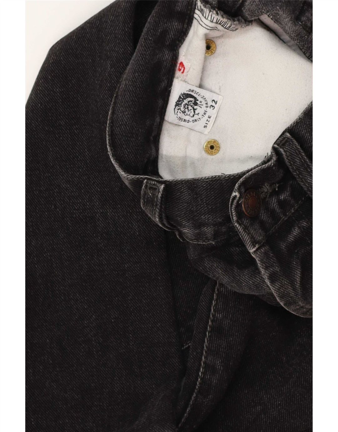 Diesel Mens Straight Jeans W32 L31 Black Cotton