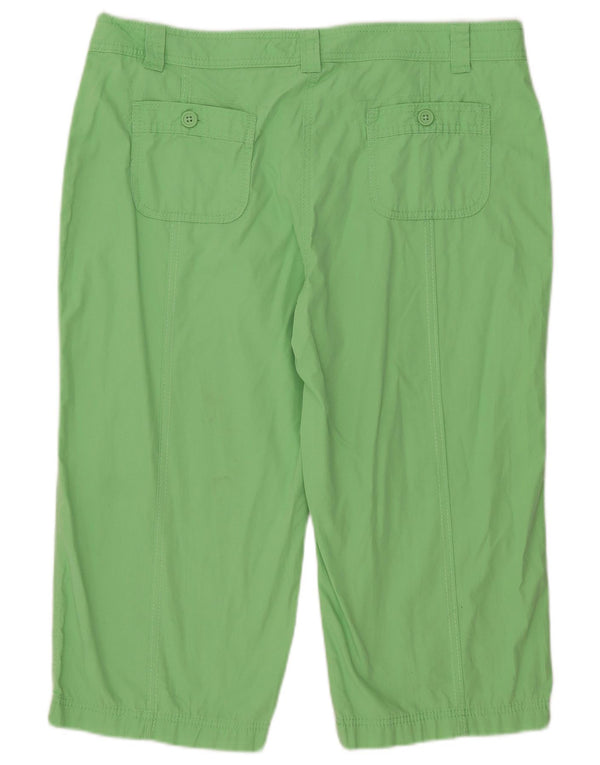 Marks & Spencer Womens Bermuda Shorts UK 18 XL W38 Green Cotton