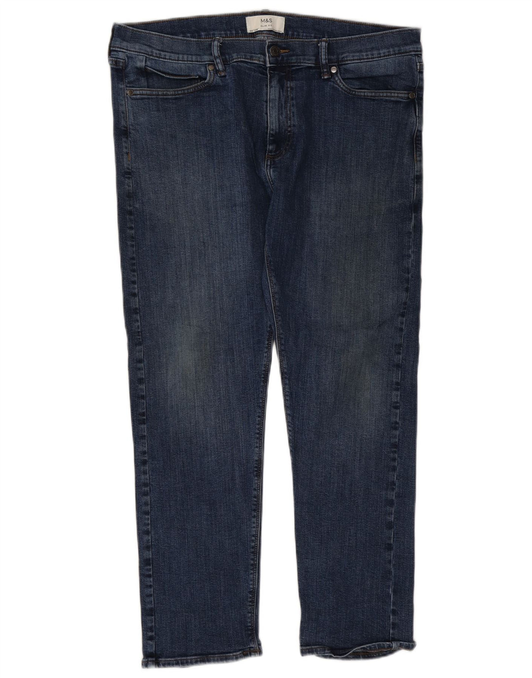 Jeans slim da uomo Marks & Spencer W36 L29 cotone blu