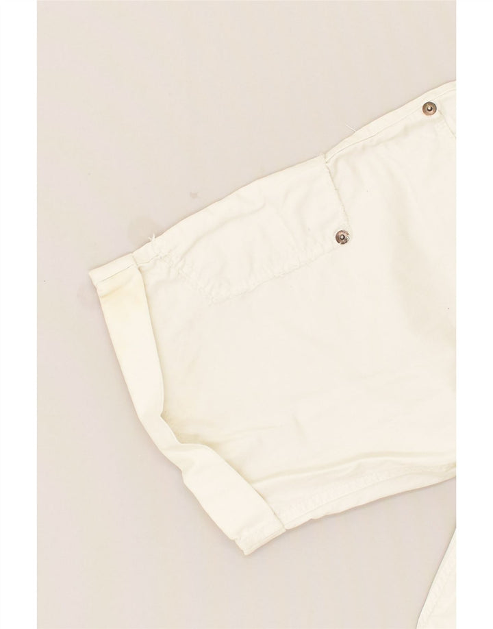 BIKKEMBERGS Womens Denim Shorts W31 Medium White Cotton | Vintage Bikkembergs | Thrift | Second-Hand Bikkembergs | Used Clothing | Messina Hembry 