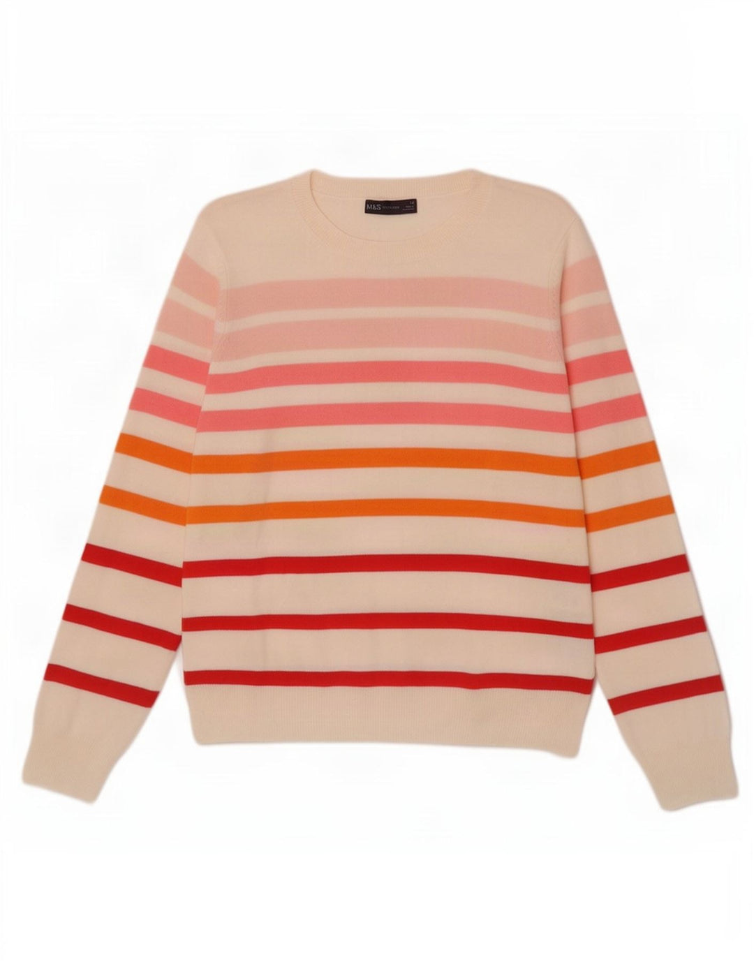 Maglione maglione con scollo a barca da donna Marks & Spencer UK 14 medio bianco sporco