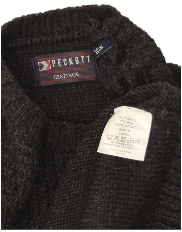 Maglione Peckott da uomo Heritage girocollo in poliacrilico grigio medio