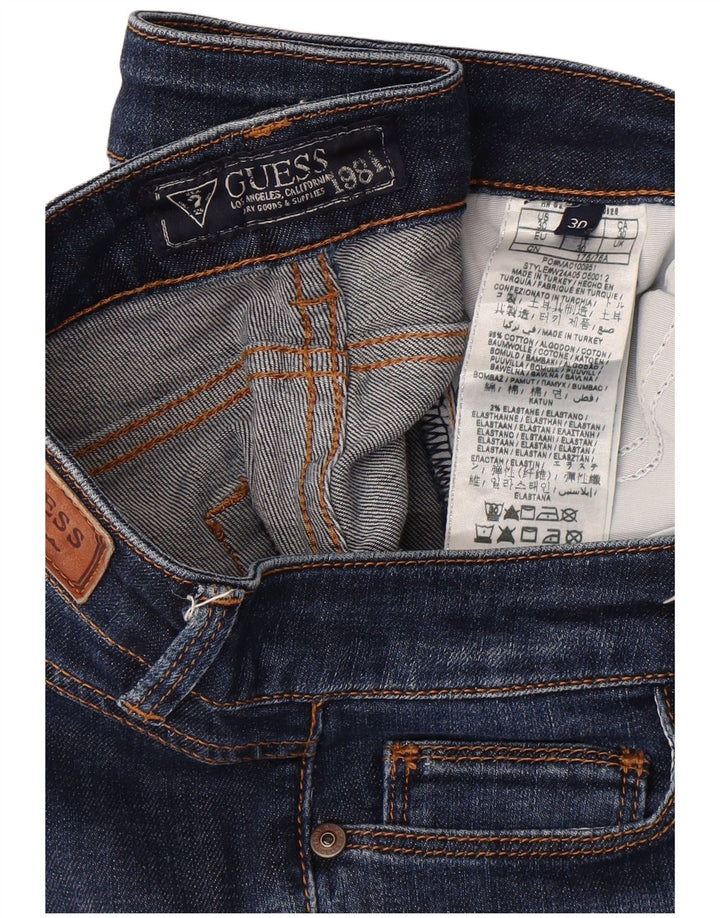 Guess Womens Starlet Straight Jeans W30 L32 Blue Cotton
