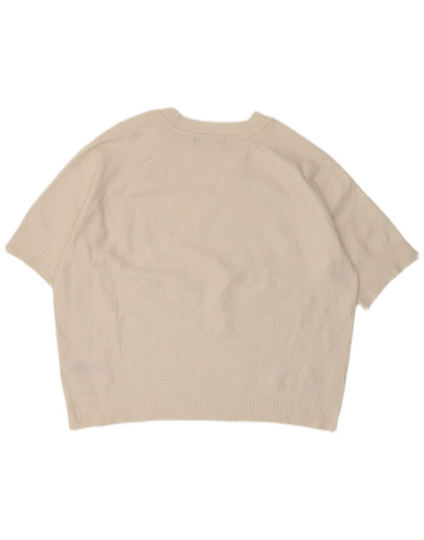 Marks & Spencer Damski sweter z dekoltem w łódkę, UK 18 XL, biały