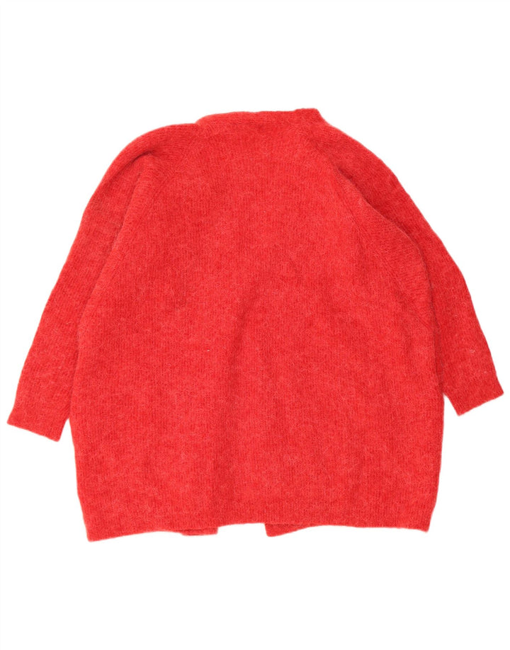 MINT VELVET Womens Oversized Open Cardigan Sweater UK 16 Large Red