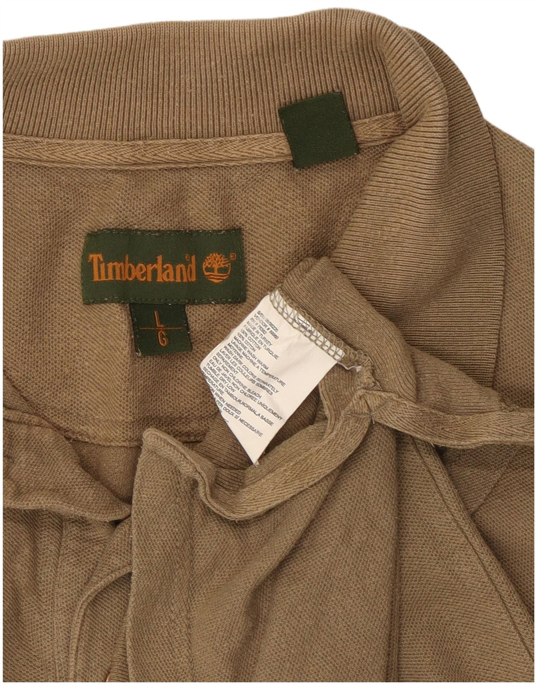 Polo da uomo Timberland grande in cotone beige