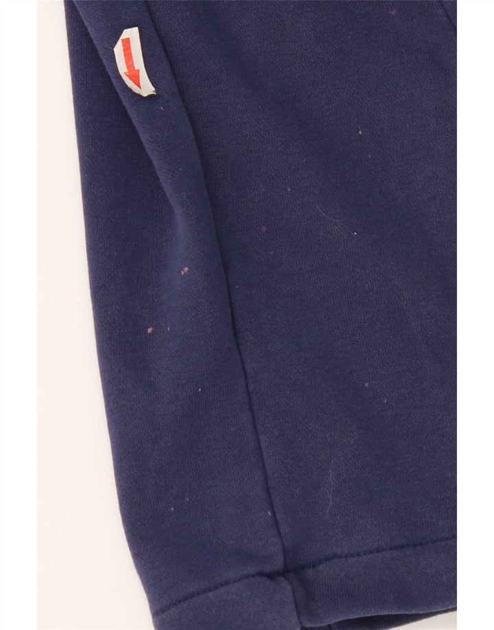 Nike Mens Graphic Tracksuit Trousers Small Navy Blue Cotton