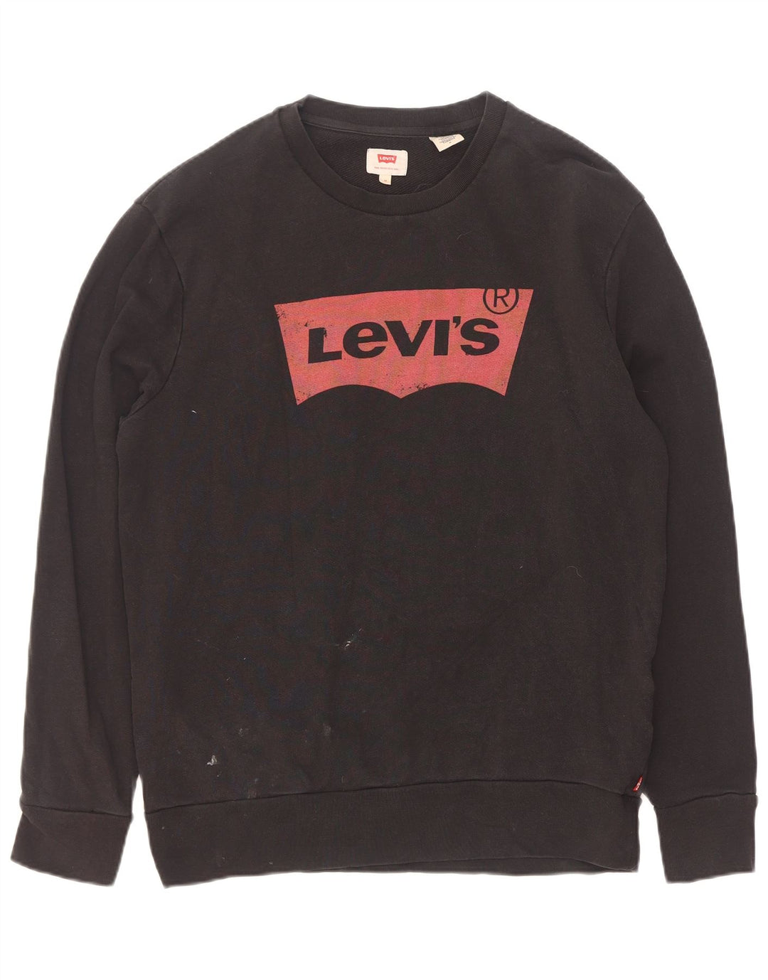 Levi's Mens Graphic Sweatshirt Jumper Medium Black Cotton