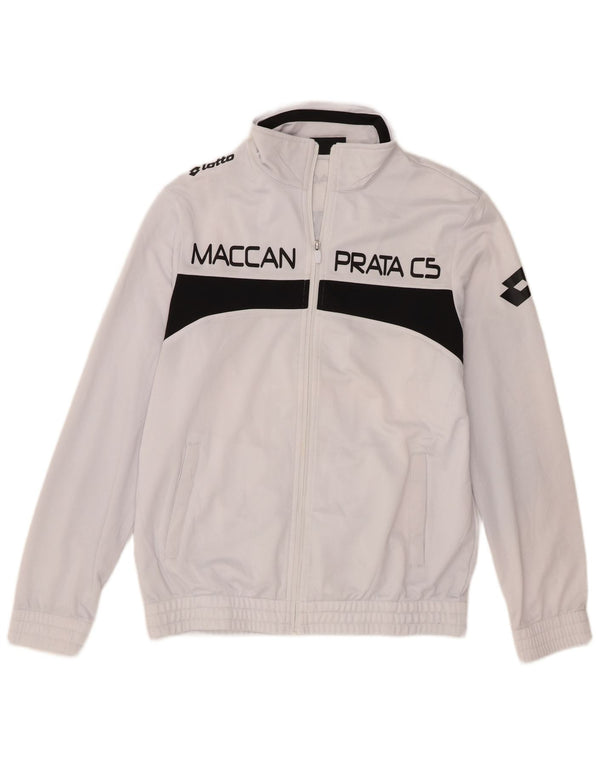 Lotto Herre grafisk træningsdragt Topjakke Medium White Colourblock Polyester