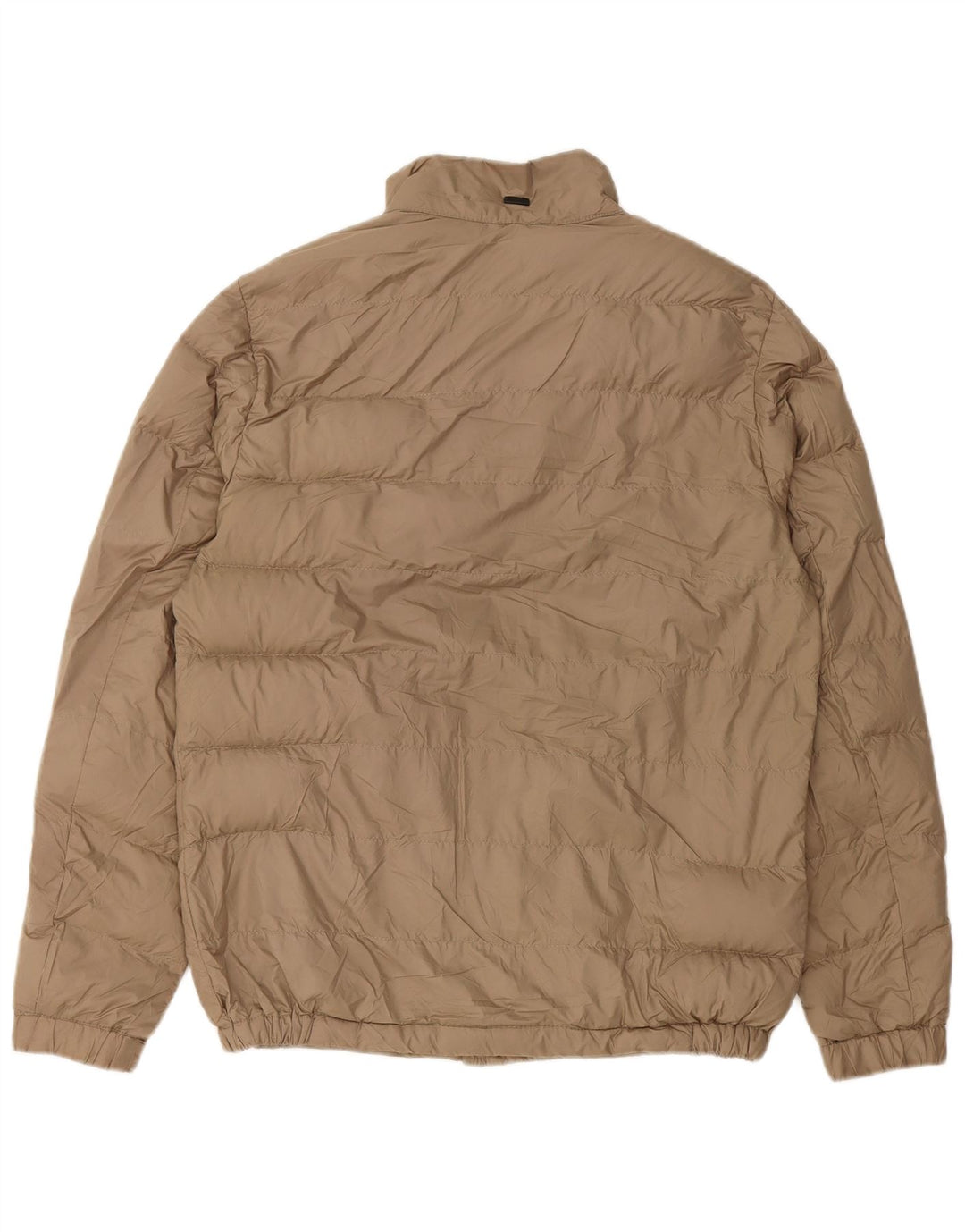 Massimo Dutti Mens Padded Jacket UK 36 Small Beige Polyester
