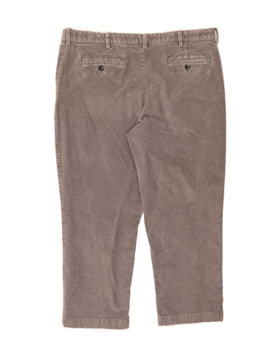 L.L.BEAN Mens Straight Cropped Trousers W42 L26 Grey Cotton Vintage L.L.Bean and Second-Hand L.L.Bean from Messina Hembry 