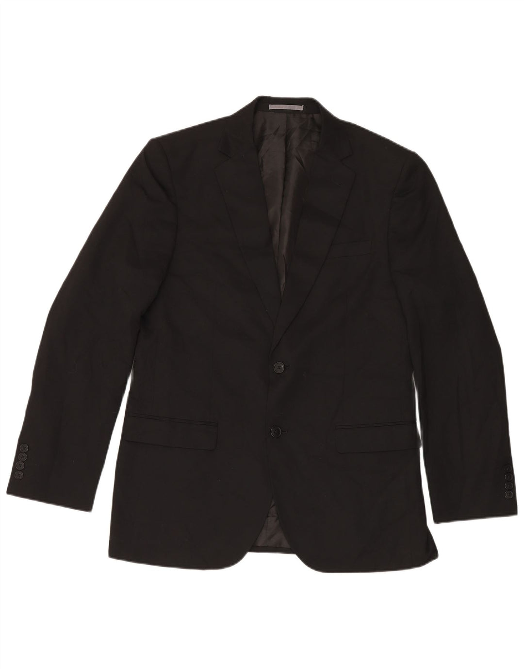 Marks & Spencer Mens Regular Fit 2 Button Blazer Jacket EU 50 Large Black