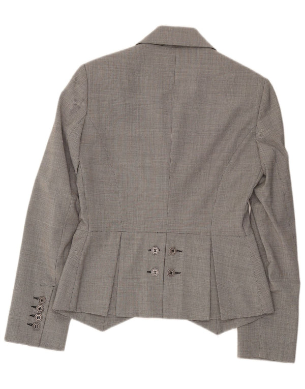 Germano Zama Sacou blazer pentru femei cu 2 nasturi UK 12 Medium Gri Check