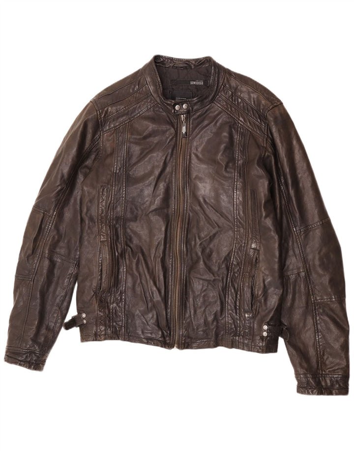Bomboogie Giacca da pilota in pelle da uomo UK 42 XL Pelle marrone