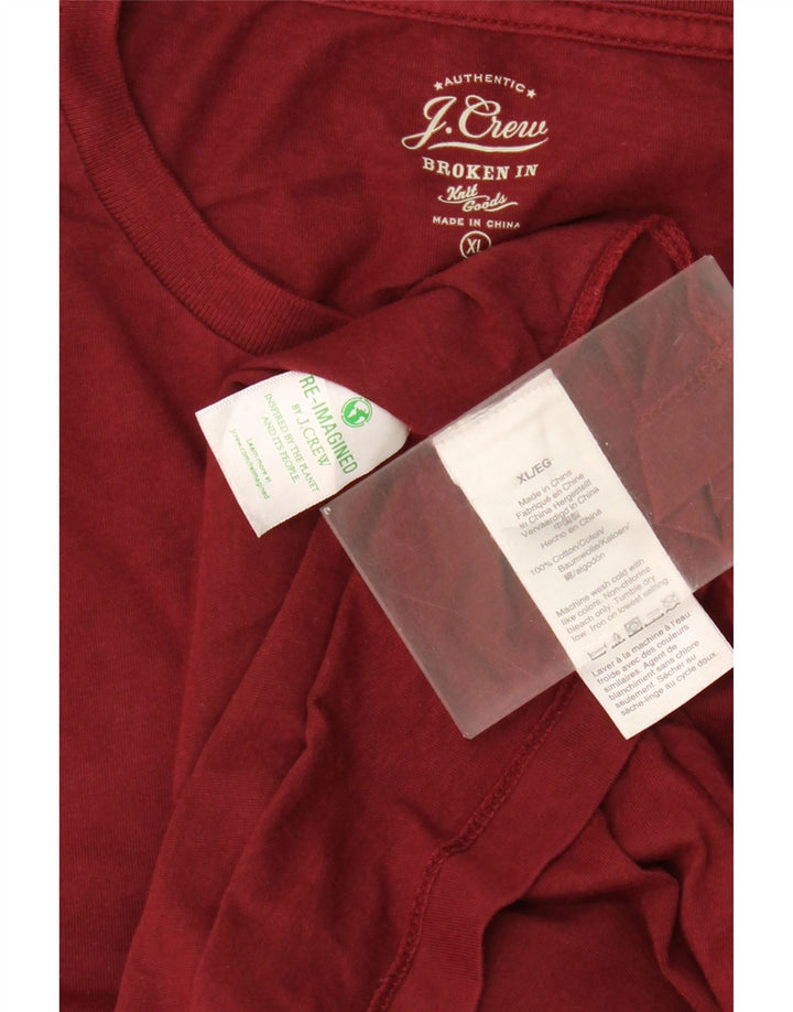 J. CREW Mens Top Long Sleeve XL Maroon Cotton Vintage J. Crew and Second-Hand J. Crew from Messina Hembry 