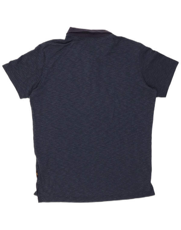JACK WOLFSKIN Polo para hombre UK 38 Small Poliéster moteado azul marino