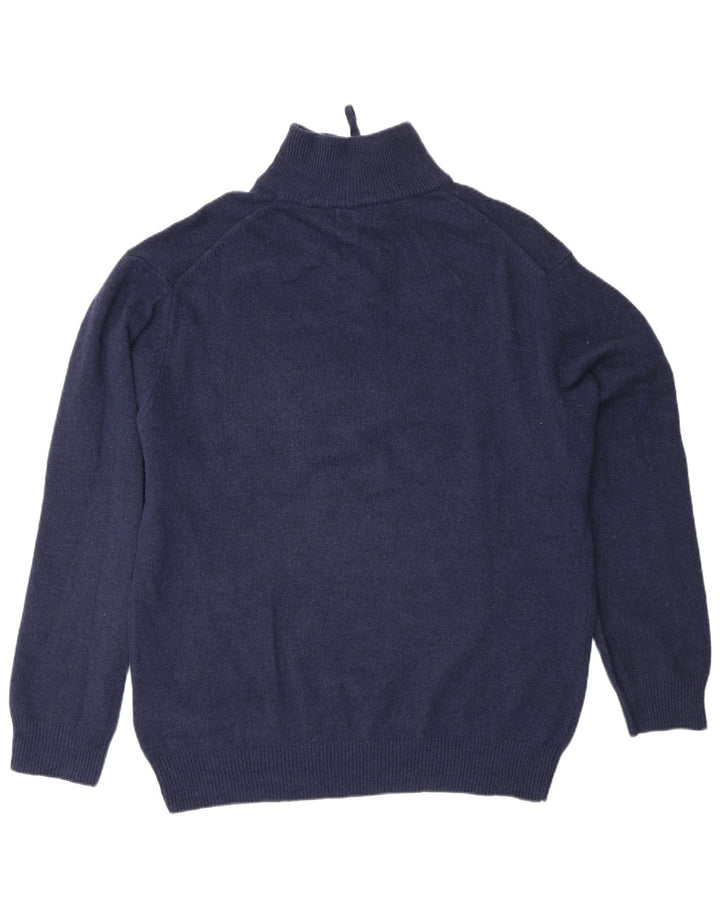 Kappa Mens Zip Neck Jumper Sweater 2XL Navy Blue Virgin Wool