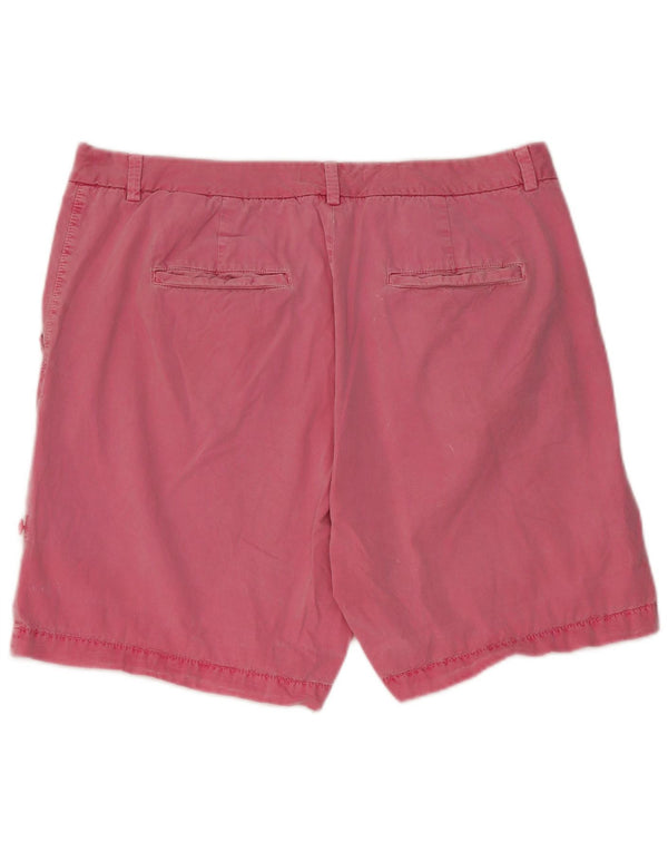 Marks & Spencer Womens Chino Shorts UK 16 Large W36 Pink Cotton