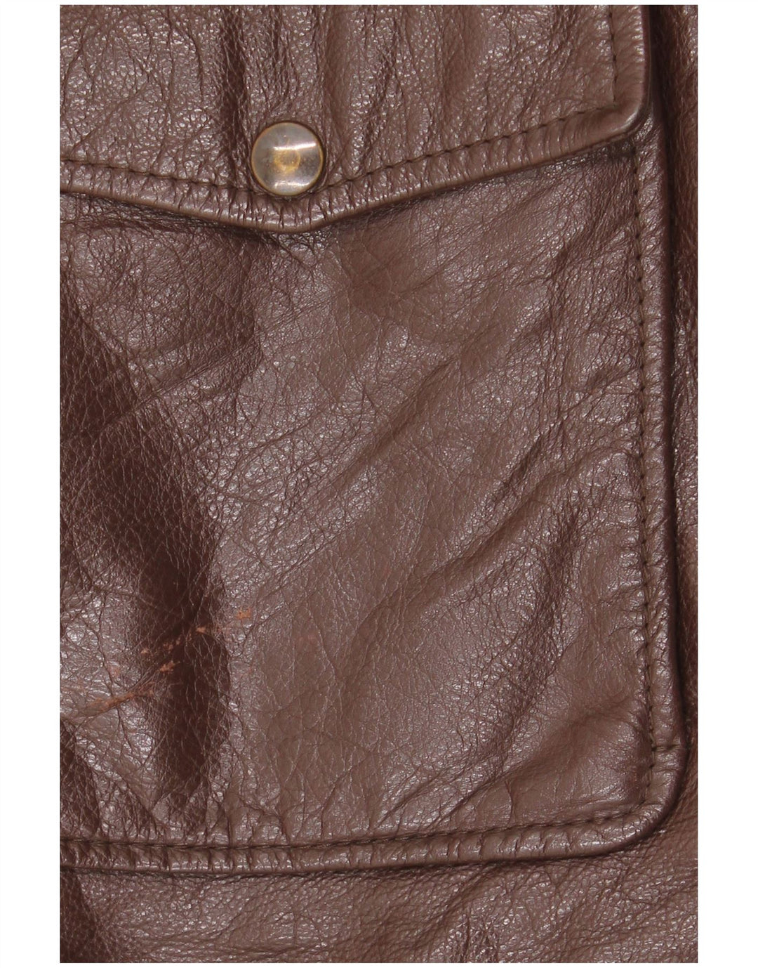 Giacca in pelle vintage da uomo IT 50 grande in pelle marrone