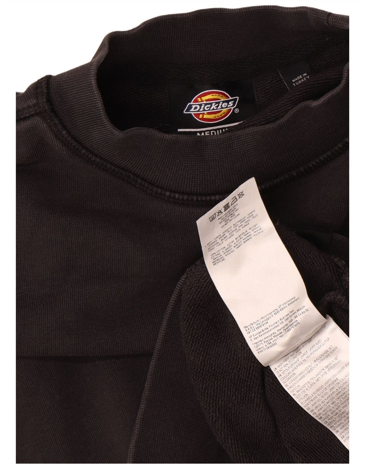 Dickies Womens Oversized Crop Graphic Sweatshirt Jumper UK 14 Medium Black