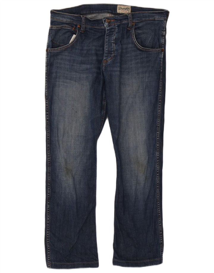 Wrangler Mens Spencer Straight Jeans W34 L29 Blue Cotton