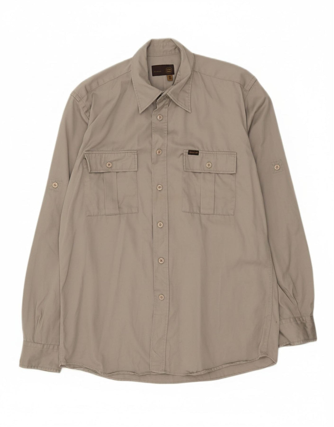GAS Mens Shirt Medium Grey Cotton Vintage Gas and Second-Hand Gas from Messina Hembry 