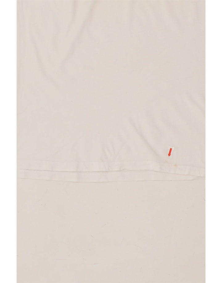 LEVI'S Womens Graphic T-Shirt Top UK 10 Small White Vintage Levi's and Second-Hand Levi's from Messina Hembry 