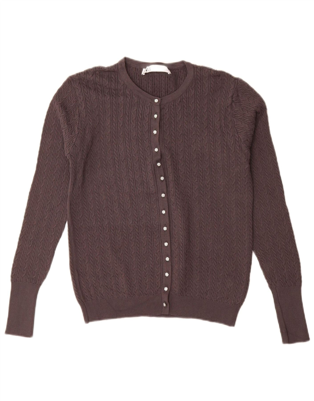 Zara Womens Cardigan Sweater UK 16 Large Grey Viscose