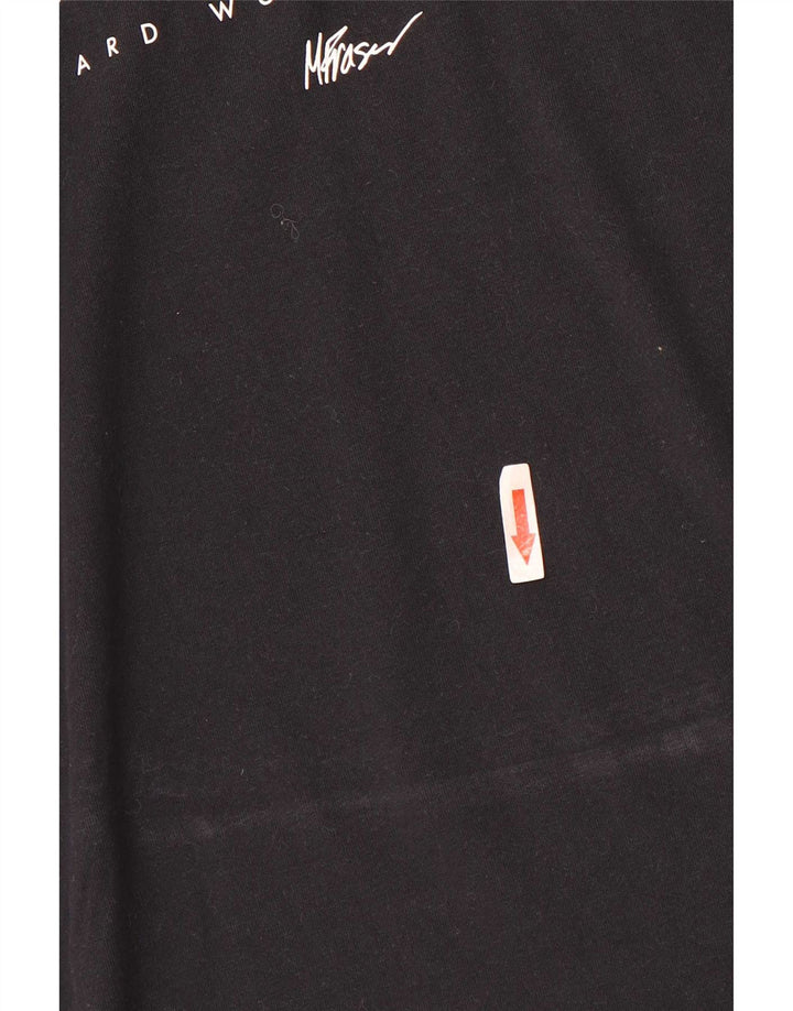 Nike Mens Dri Fit Graphic T-Shirt Top Medium Black Cotton