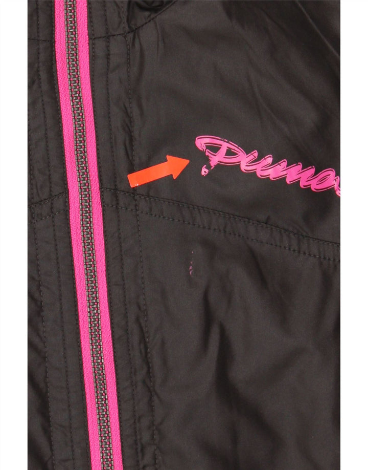 PUMA Womens Tracksuit Top Jacket UK 12 Medium Black Polyester Vintage Puma and Second-Hand Puma from Messina Hembry 
