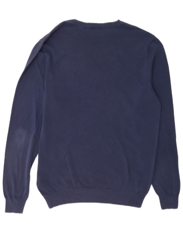 Massimo Dutti Herre Crew Neck sweater Medium Navyblå Bomuld