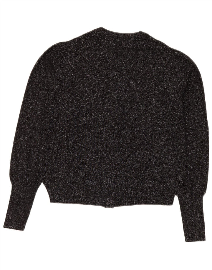 Marks & Spencer Womens Cardigan Sweater UK 14 Large Black Viscose