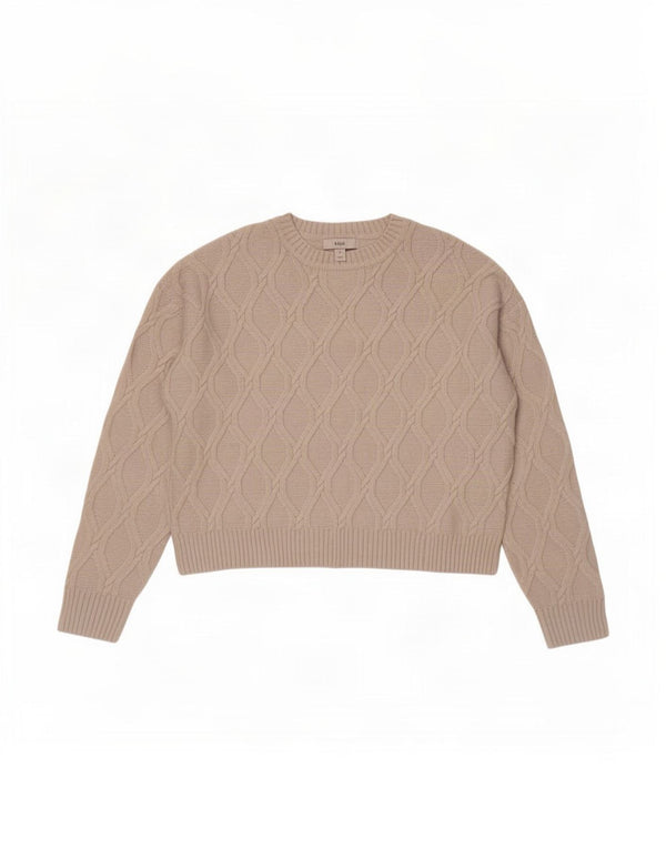 Marks & Spencer Damski sweter z wycięciem pod szyją, UK 14, średni złamanej bieli