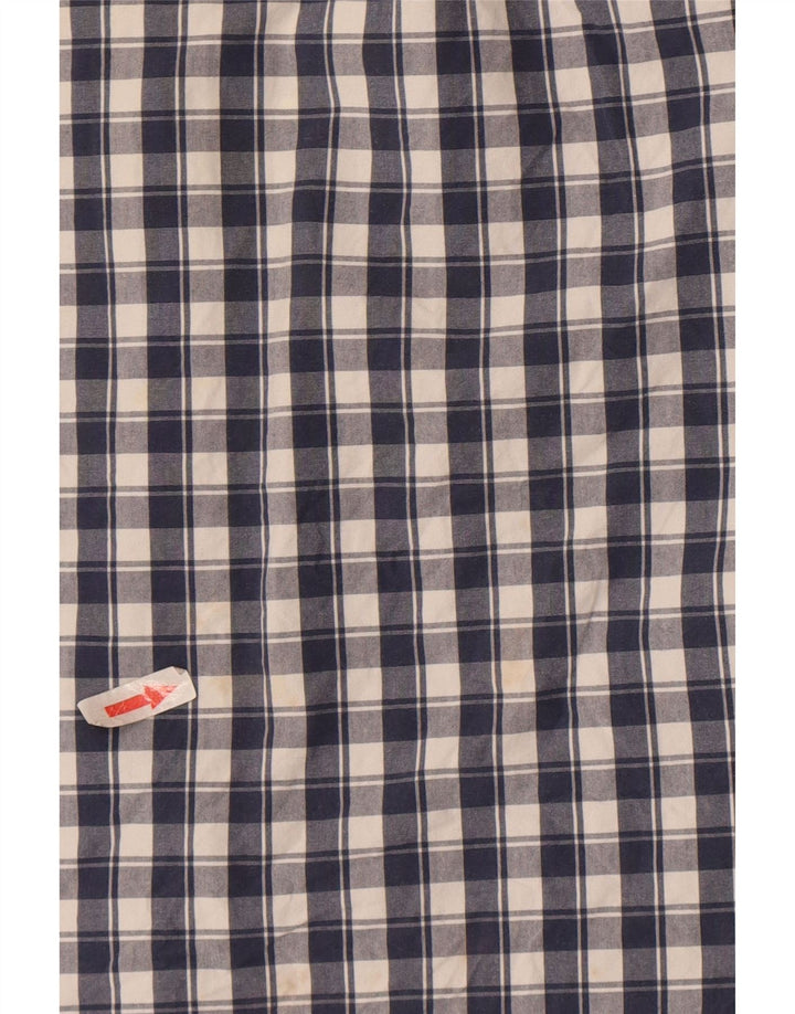 Superdry Mens Shirt Small Navy Blue Check Cotton