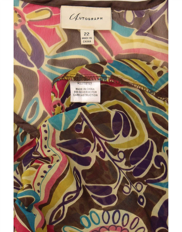 Top in camicetta trasparente da donna Marks & Spencer UK 22 3XL multicolore